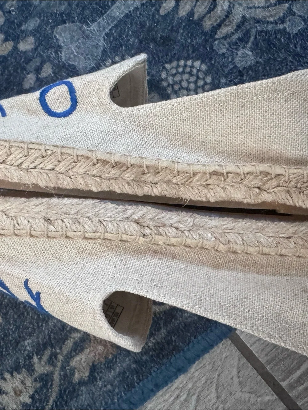 Soludos x Rosewood Mayakora Espadrilles with Blue Embroidery size 9